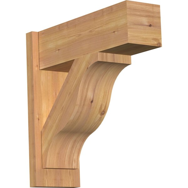 Ekena Millwork Funston Block Smooth Outlooker, Western Red Cedar, 7 1/2"W x 22"D x 22"H OUT08X22X22FST05SWR - main